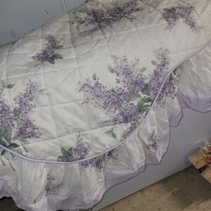 JCPenney Lavender Floral Quilt + Valance